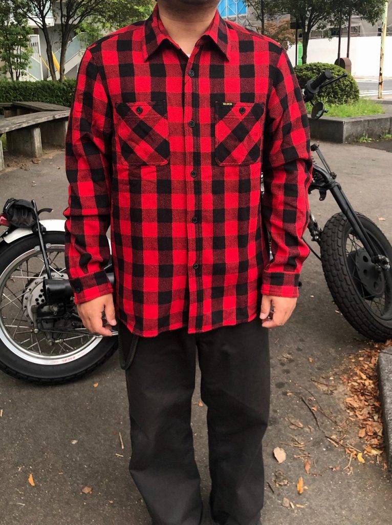 BLUCO(ブルコ) OL-048HEAVY NEL SHIRTS buffalo check