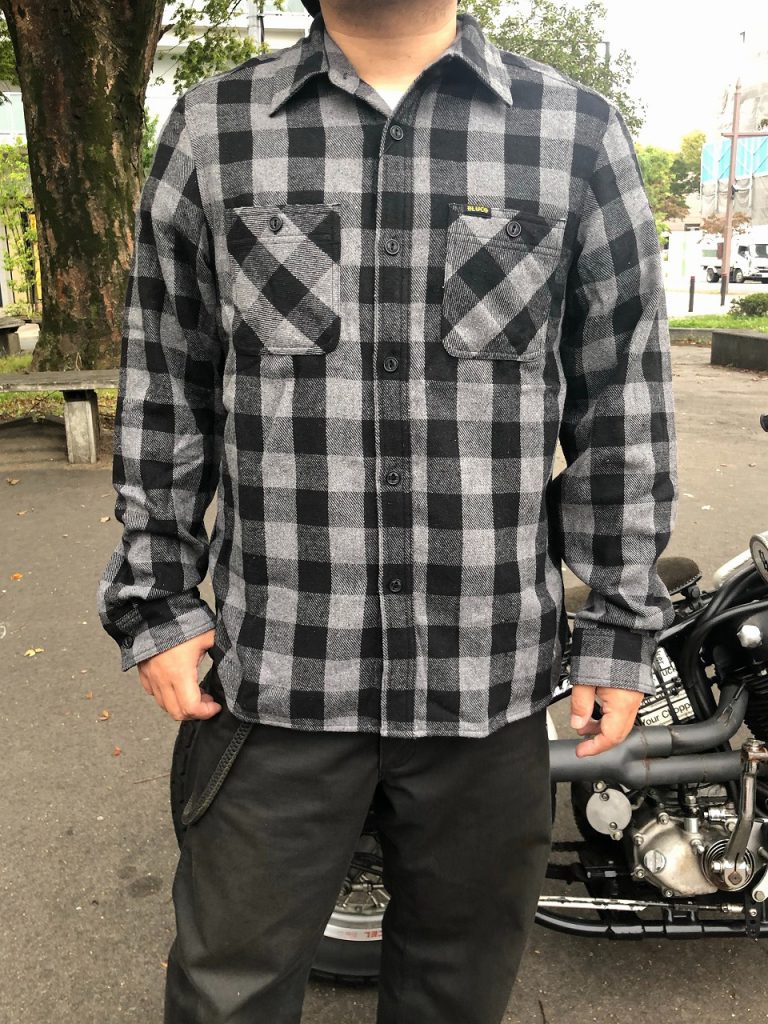 BLUCO(ブルコ) OL-048HEAVY NEL SHIRTS buffalo check