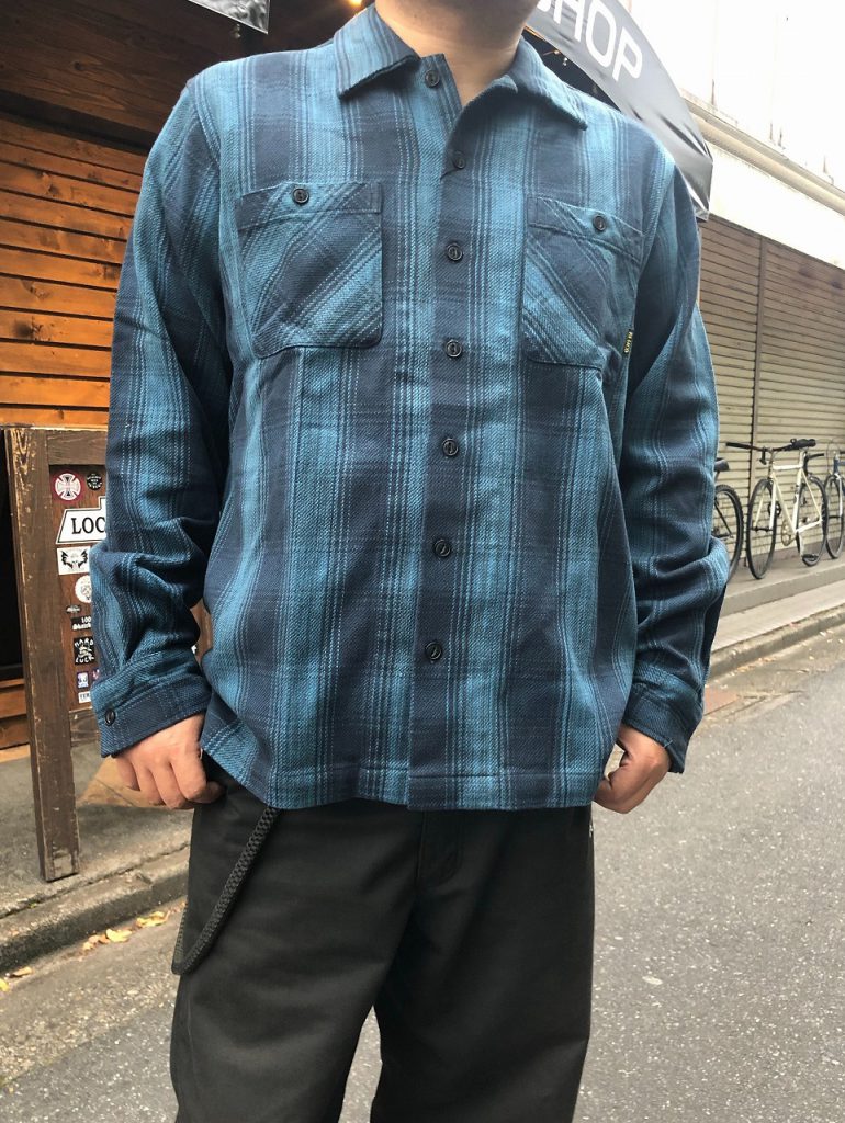 BLUCO(ブルコ) OL-047HEAVY NEL SHIRTS ombre check