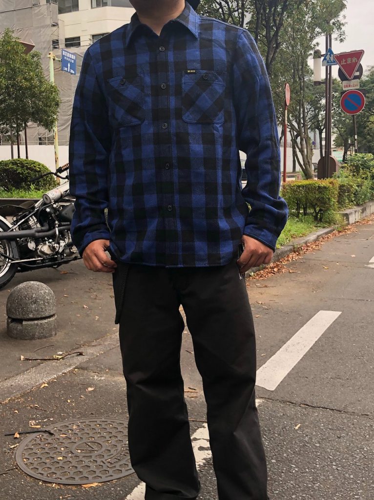 BLUCO(ブルコ) OL-048HEAVY NEL SHIRTS buffalo check